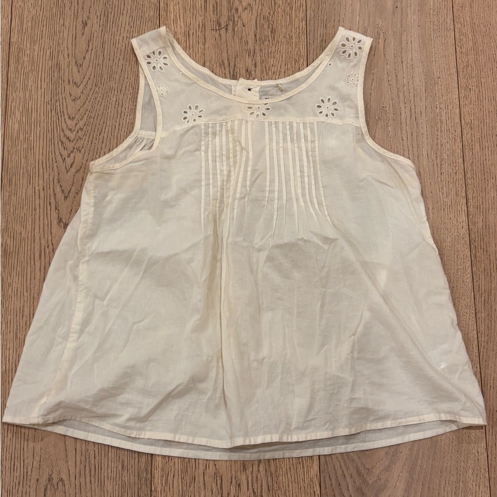 Toad&Co Organic Cotton Willet Tank in Egret, Sz S